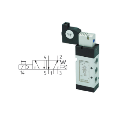 HS52-PID3-G18-3C-1000 Высокоскоростной распределитель 5/2, 24VDC/4.8Вт, кабель 1м, версия с драйвером